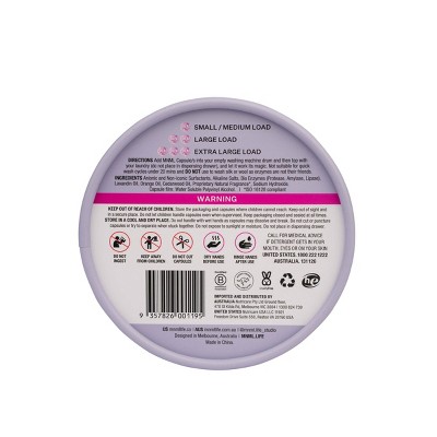 MNML Lavender Dream Capsules Laundry Detergent 45 Pods - 23.8 fl oz: Dermatologist Tested, Sensitive Formula, Paraben-Free
