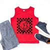 The Juniper Shop SmileyWorld Checkered Lightning Distressed Youth Tank Top - 2 of 4
