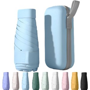 Clotth UPF50+ Mini Travel Umbrella 16cm – Windproof Compact Parasol with Zippered Case (225g for Hiking/Pocket), UV Protection - 1 of 4