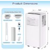 10000 BTU Portable Air Conditioner, 3-in-1 AC Unit with Dehumidifier & Fan for Rooms Up to 560 Sq.Ft, Remote Control, Easy Mobility, White - 2 of 4
