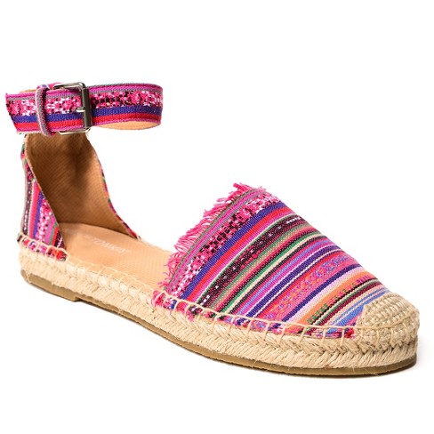 Minnetonka Women's Prima Espadrille Sandals, 60651, Pink Geostripe - 6 ...