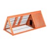 A-Frame Rabbit Hutch, 2 Doors & Run, Wooden Chicken Coop with Ventilation Wire, Portable Outdoor Cage for Small Animals - Rabbits, Quail, Guinea Pigs - 2 of 4