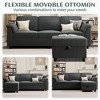 Celebalcony 79'' Upholstered Sofa With Ottoman - 2 of 4