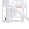 NicBex Twin Size Bunk Bed with Storage Rack Classic House Shape Bed Frame Loft Bed with Guardrails, Slide and Ladder, No Box Spring Required - 4 of 4