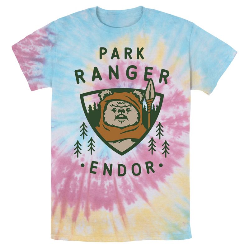 Men's Star Wars Park Ranger Endor Ewok Badge T-Shirt, 1 of 5