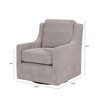 CAVINAS Polyester Swivel Accent Chair with High Backrest and Metal Base,Upholstered Swivel Living Room Chairs,Reading Chairs for Living Room - 3 of 4