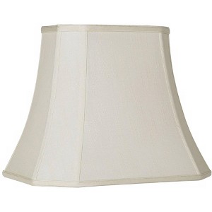 Imperial Shade Creme Medium Rectangle Cut Corner Lamp Shade 10" Wide x 7" Deep at Top and 16" Wide x 12" Deep at Bot and 13" Slant x 12.5" H (Spider) - 1 of 4