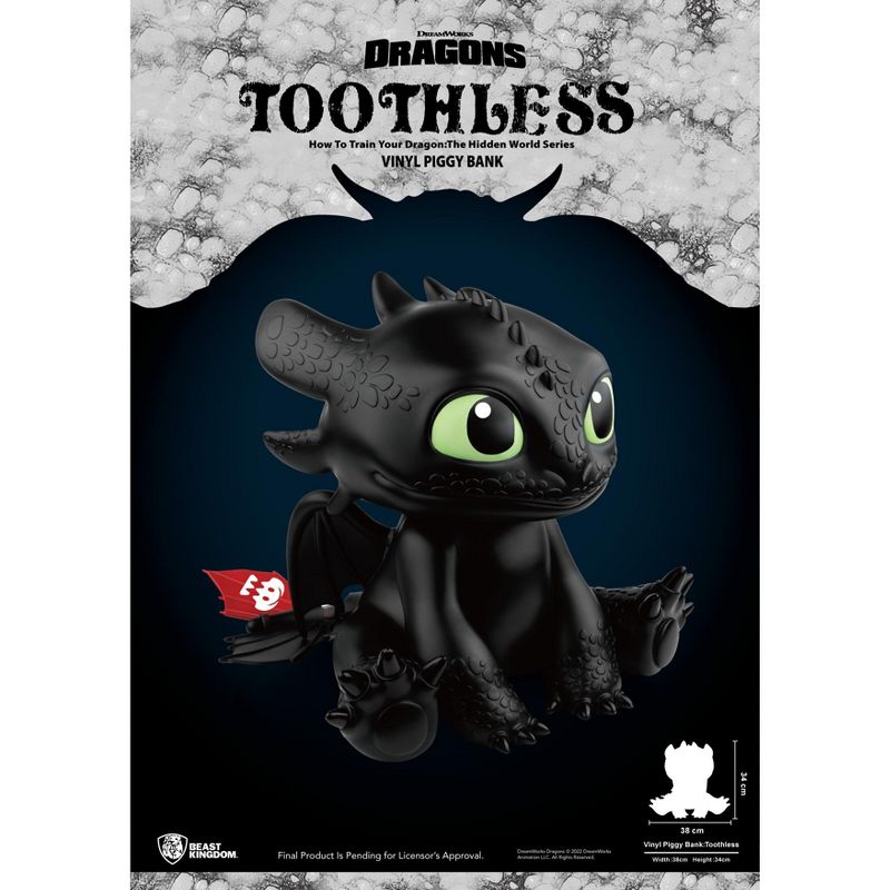 How to Train Your Dragon Serier Vinyl Piggy Bank :Toothless (Piggy Bank), 2 of 5