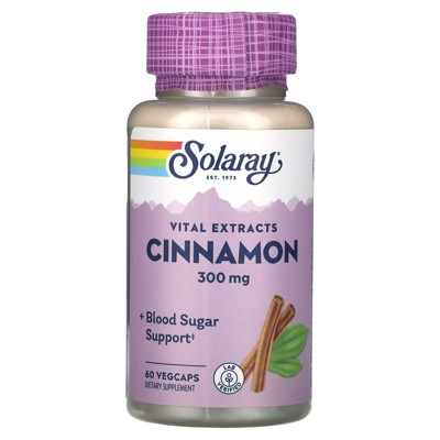 Solaray Vital Extracts, Cinnamon, 60 VegCaps