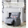 Oversized Recliner Chair with Heated Massage - PU Leather Recliner Sofa for Adults, for Home Theater Lounge Chair, - 4 of 4