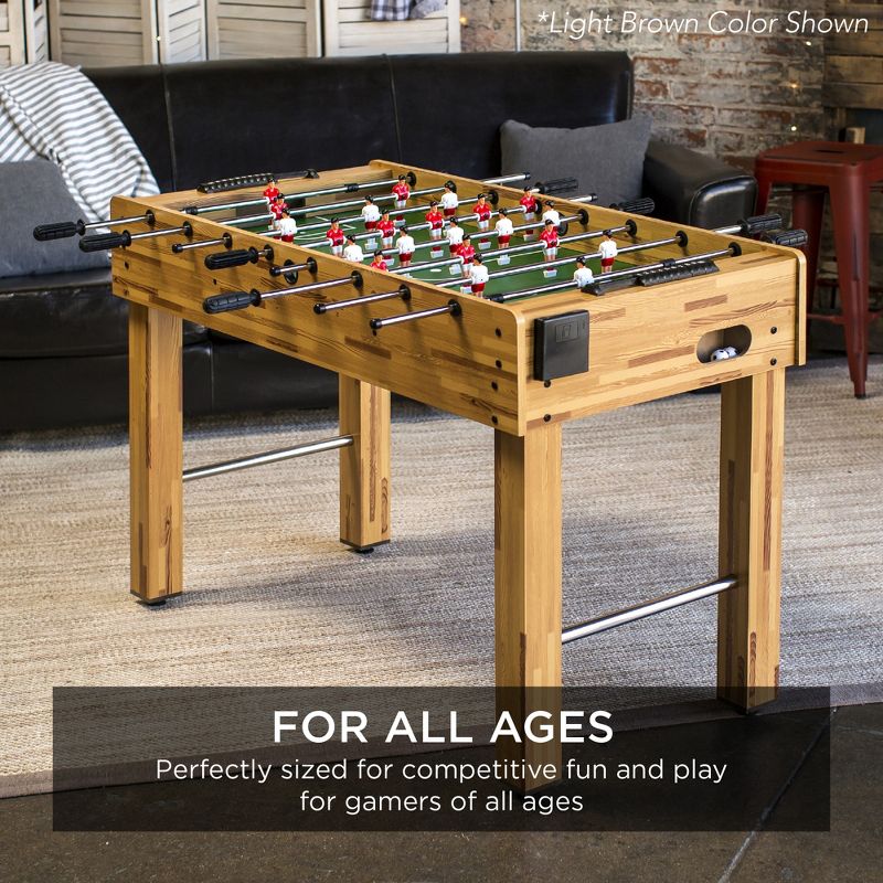 Best Choice Products 48in Competition Sized Foosball Table for Home, Game Room w/ 2 Balls, 2 Cup Holders, 2 of 8