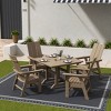 WestinTrends 5 Piece Outdoor Patio Dining Square Table and Modern Armchair Set - 2 of 2