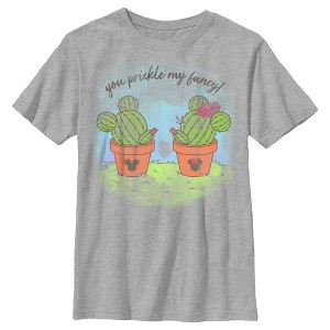 Boy's Disney Mickey and Minne You Prickle My Fancy Cactus Silhouettes T-Shirt - 1 of 4