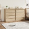 Modern Double Dresser Organizer with Large Storage, Wooden Chest of Drawers - 4 of 4