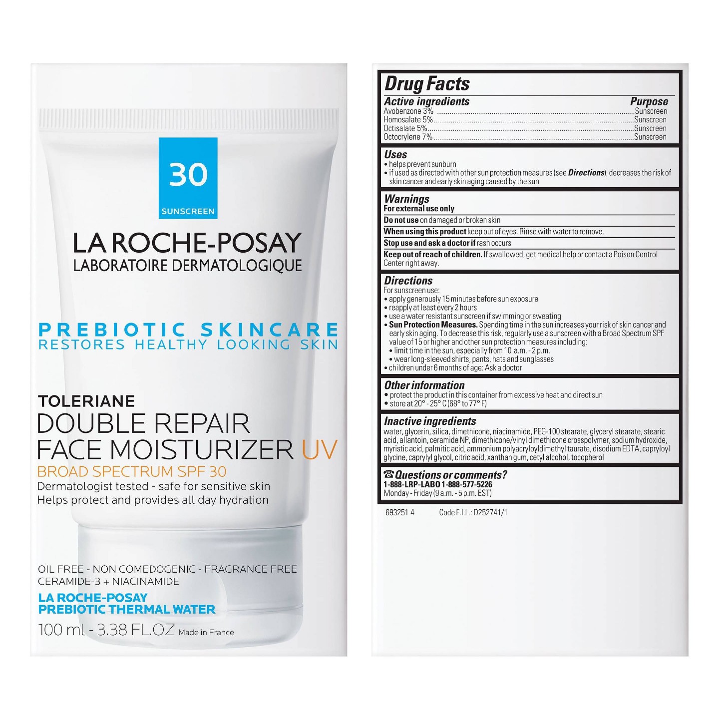 Увлажняющий крем для лица La Roche Posay Toleriane SPF 30, 3.38 fl oz — фото 8