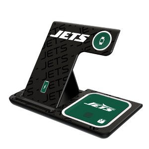 Keyscaper New York Jets Monocolor Tilt 15-Watt 3 in 1 Charging Station - 1 of 4