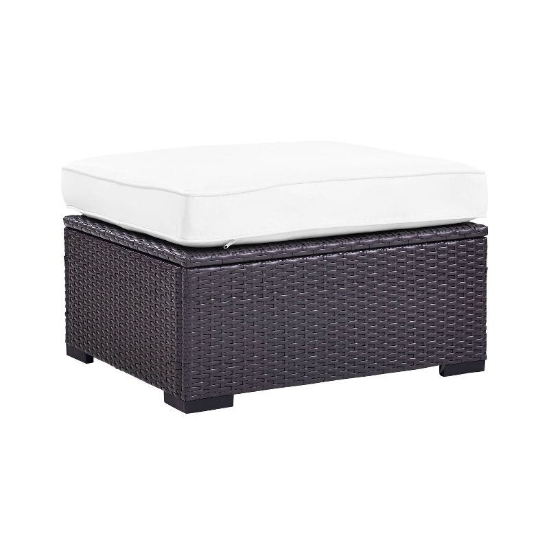 Biscayne Outdoor Wicker Ottoman - White - Crosley, 5 of 10