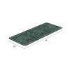 Microfiber Memory Foam Bathmat - Oversized Padded Nonslip Accent Rug for Bathroom, Kitchen, Laundry Room, Wave Pattern by Hastings Home (Green) - 4 of 4