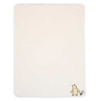 Cream Reversible Fleece Sherpa Baby Blanket 30" x 40"