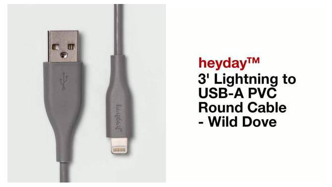 3' Lightning to USB-A Flat Cable - heyday™, 6 of 14, play video