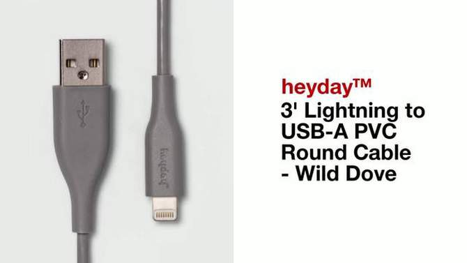 3' Lightning to USB-A Flat Cable - heyday™, 6 of 14, play video