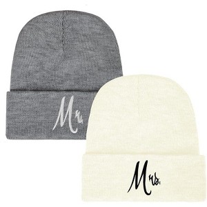 MSDC 1&2 Pack Beanie for Men Women Slouchy Beanie Hats Winter Knit Caps Soft Ski Hat Unisex - 1 of 4