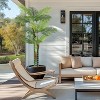 Palm Tree Fake Plant Golden Cane Palm Trees Large Artificial Plants Faux Plants for Living Room Yard Indoor Outdoor Home Decor with White Base - 2 of 4