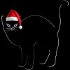 Girl's Design By Humans Christmas cat tshirt By bambino T-Shirt - 2 of 3