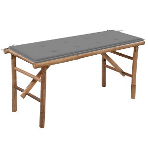 Garden Bench Bamboo brown Bamboo, polyester Medium Collapsible - 1 of 4