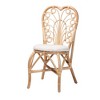 bali & pari Jerica Modern Bohemian Natural Brown Rattan Dining Chair - 2 of 4