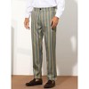 Lars Amadeus Men's Regular Fit Flat Front Contrast Color Striped Dress Trousers - 2 of 4