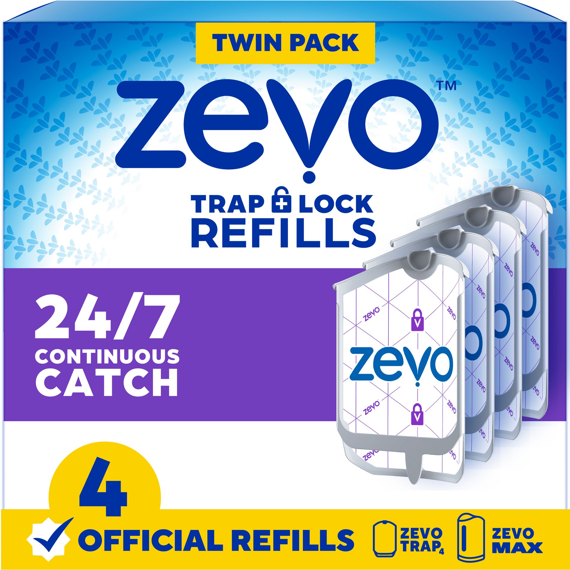 Zevo Flying Insect Trap Refills - 4ct