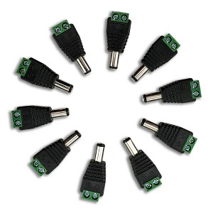 Pack of 10 Male/Female 12V DC Power Connectors 5.5mm Jack Adapter by SatelliteSale - 1 of 4
