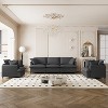 Chenille Upholstered Modular Sofa Set with Throw Pillows, 3-Seater and Armchairs - 2 of 4