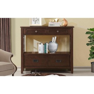 NicBex 36" Farmhouse Console Table Entryway Table with 4 Drawers and 1 Storage Shelf for Living Room, Entryway, Hallway - 1 of 4