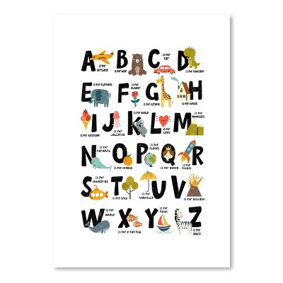 Americanflat Educational Alphabet By Elena David Poster : Target