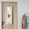 Costway Wall Door Mounted Mirrored Jewelry Cabinet Organizer Storage w/LED Light White - 3 of 4