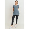 Hello Miz Short Sleeve Layered Wrap Maternity Nursing Top - 4 of 4