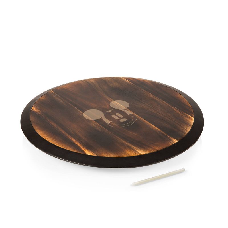Picnic Time Mickey Mouse Fire Acacia Wood Lazy Susan Serving Tray, 1 of 7