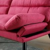 Airsurfer Modern Velvet Sleeper Sofa Bed, Wood Frame, 6 Solid Legs, 600 lbs Capacity, European Style with Tapered Legs - 4 of 4