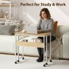 Folding Desk Small Rolling Desk w/Storage Shelf, 31.5 Inch Foldable Computer Table for Small Spaces, Sofa Table with Wheels for Home Office - 3 of 4