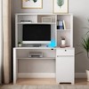 KTMBDW Computer Desk with Hutch & Bookshelf,Wood Executive Desk Teens Student Desk Writing Laptop Home Office Desk with Drawers for Home Office - 2 of 4