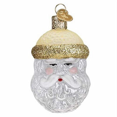 Old World Christmas Glass Blown Ornament, Crystal Santa