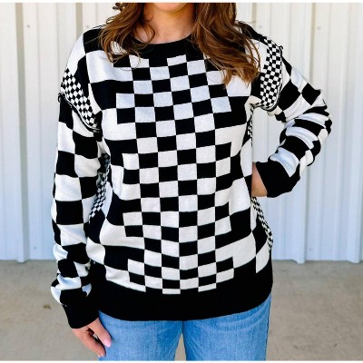 Women's Checkered Sweater - Aapparella