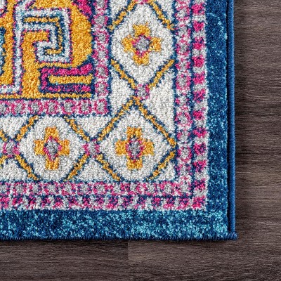 Bosphorus 38'' Navy Synthetic Handmade Rectangular Area Rug