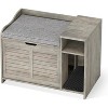 Acekool 2-in-1 Hidden Cat Litter Box Enclosure Cabinet, Side Table Pet House with Cushion & Storage, Litter Box Furniture for Bedroom, Hallway - 2 of 4
