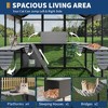 Aluminum Walk-In Large Outdoor Cat Enclosure, Catio for Multiple Cats, Outside Cattery with Weatherproof Roof , Side Door, UV Proof Cover - 3 of 4