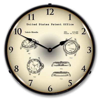 Collectable Sign & Clock | Rolex Diving Watch 1999 Patent LED Wall Clock Retro/Vintage, Lighted