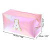 Unique Bargains Women's Durable Letter a Cosmetic Bag Pink 1 Pc - 2 of 3