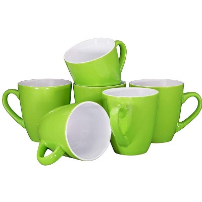 Bruntmor Plain Coffee Mug, Set Of 6, Large, Green : Target